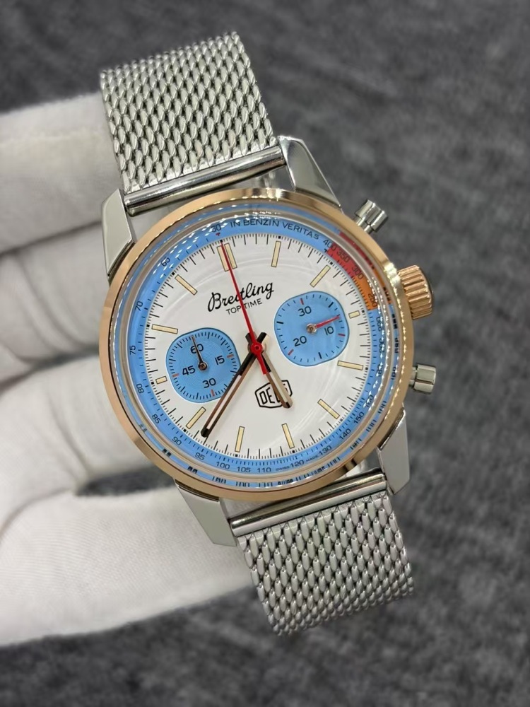 Men's Quartz Watch Chronograph 904L Stainless Steel 43mm- BR 217