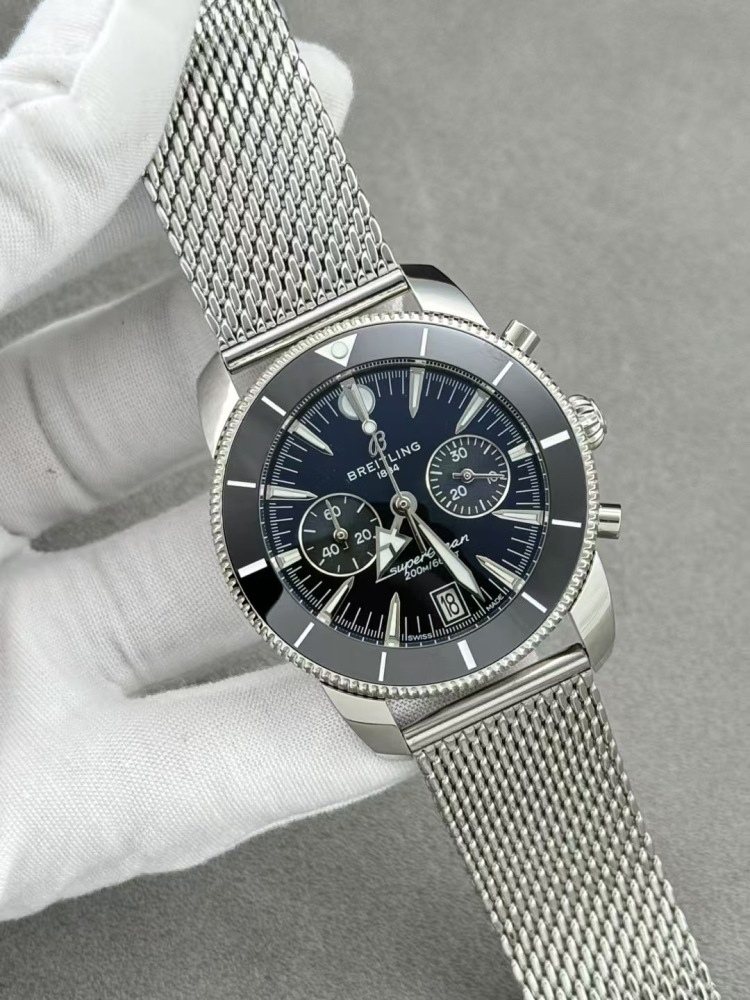 Men's Quartz Watch Chronograph 904L Stainless Steel 43mm- BR 221
