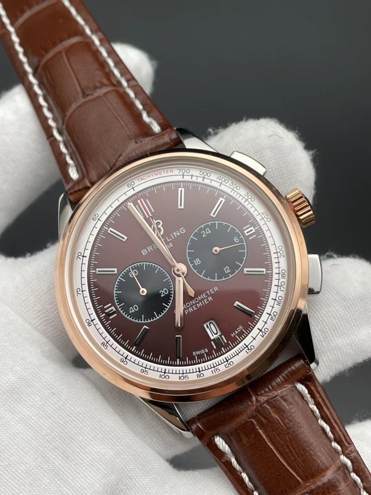 Men's Quartz Watch Chronograph 904L Stainless Steel 46mm- BR 183