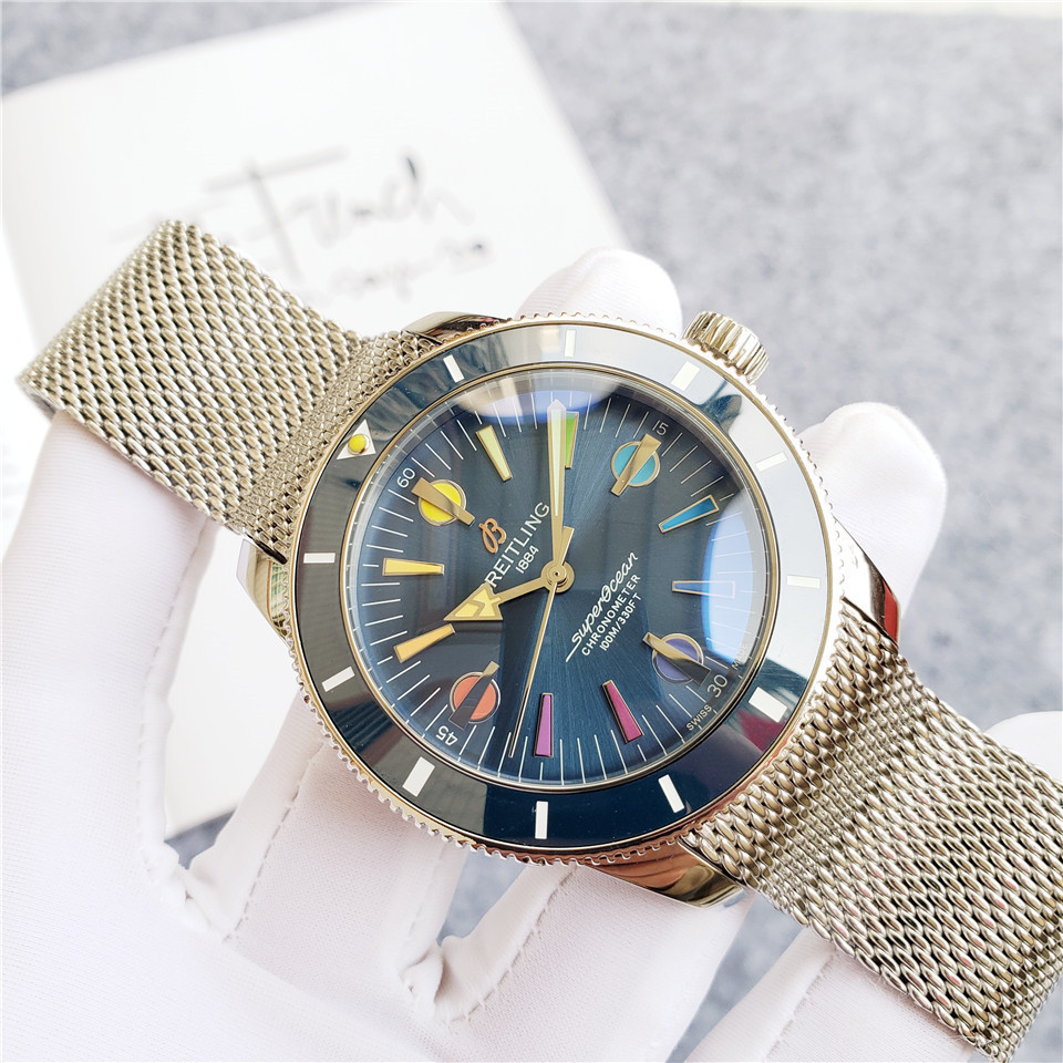 Men's Automatic Mechanical Watch 904L Stainless Steel 46mm- BR 45