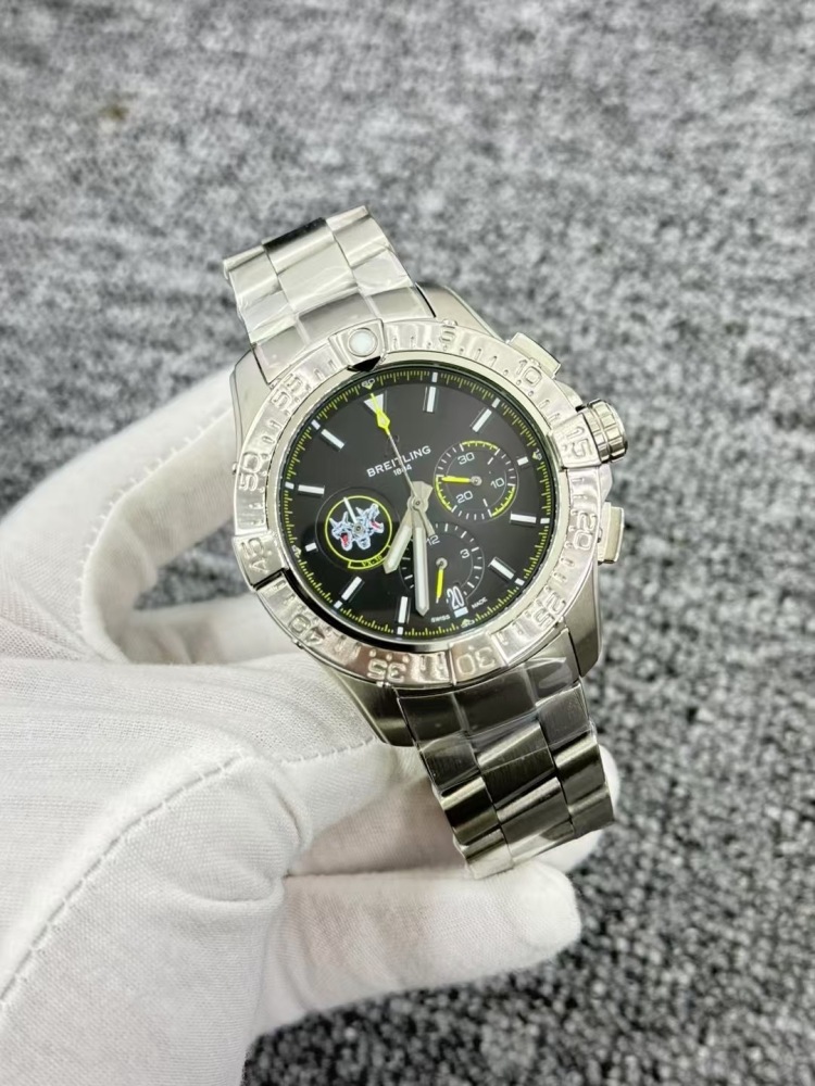 Men's Quartz Watch Chronograph 904L Stainless Steel 43mm- BR 210