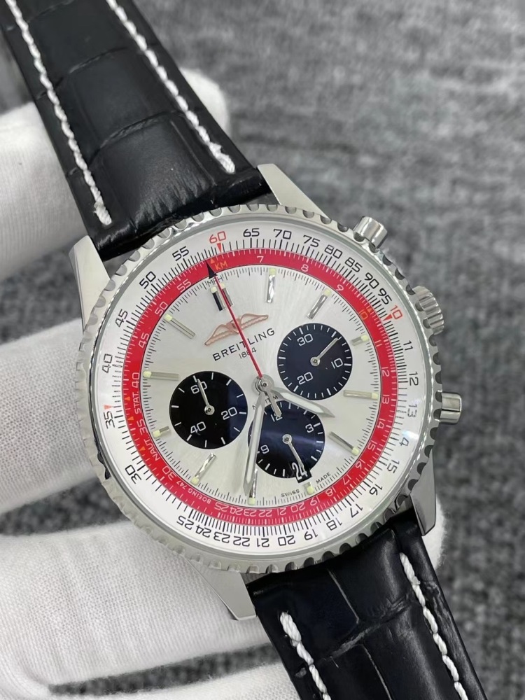 Men's Quartz Watch Chronograph 904L Stainless Steel 46mm- BR 186