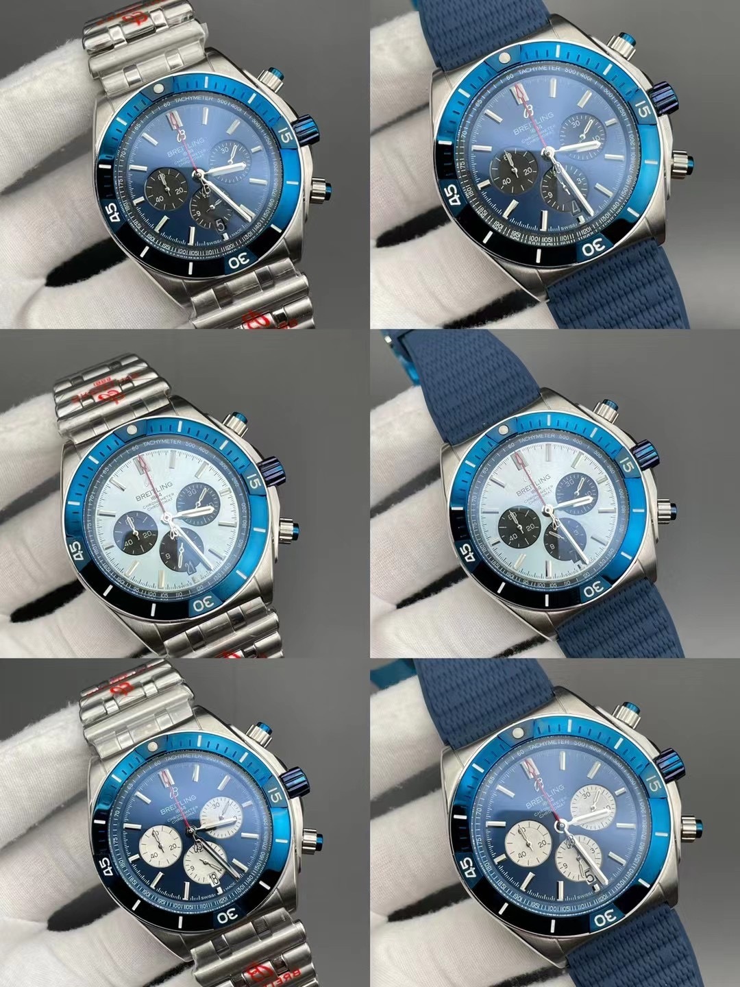 Men's Quartz Watch Chronograph 904L Stainless Steel 46mm- BR 181