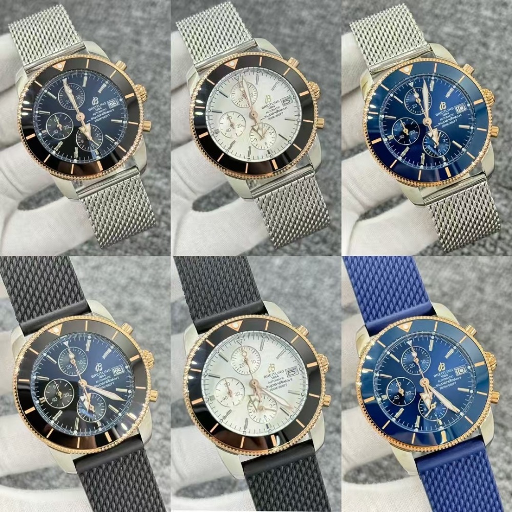 Men's Quartz Watch Chronograph 904L Stainless Steel 43mm- BR 227