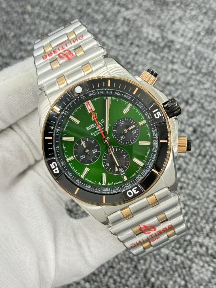 Men's Quartz Watch Chronograph 904L Stainless Steel 46mm- BR 223