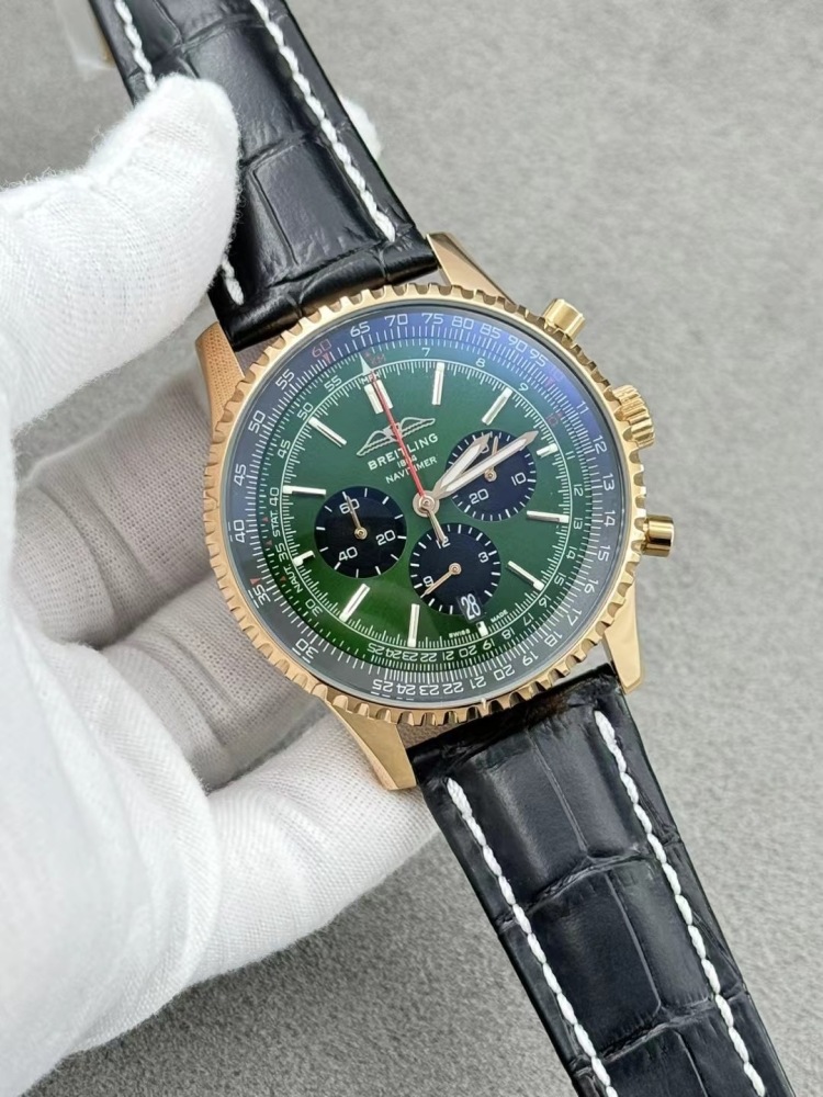 Men's Quartz Watch Chronograph 904L Stainless Steel 46mm- BR 203
