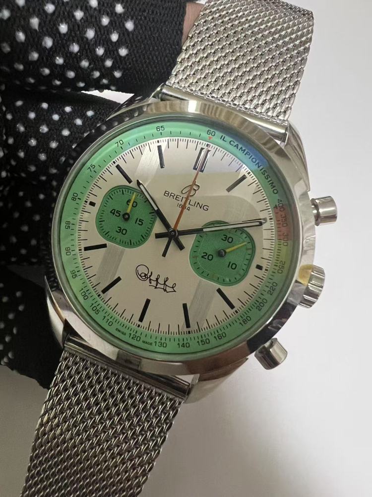 Men's Quartz Watch Chronograph 904L Stainless Steel 43mm- BR 211
