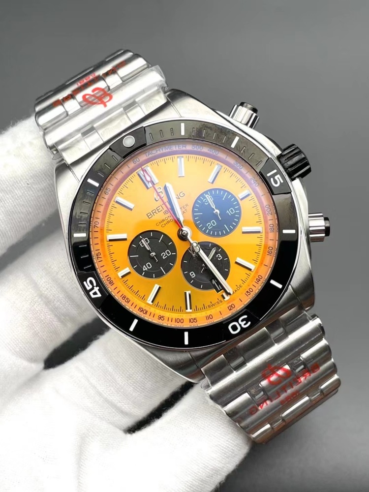 Men's Quartz Watch Chronograph 904L Stainless Steel 46mm- BR 180