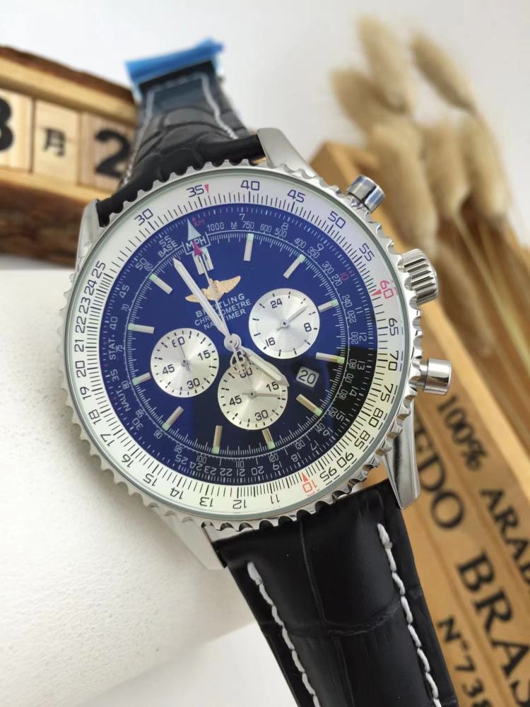 Men's Quartz Watch Chronograph 904L Stainless Steel 46mm- BR 189