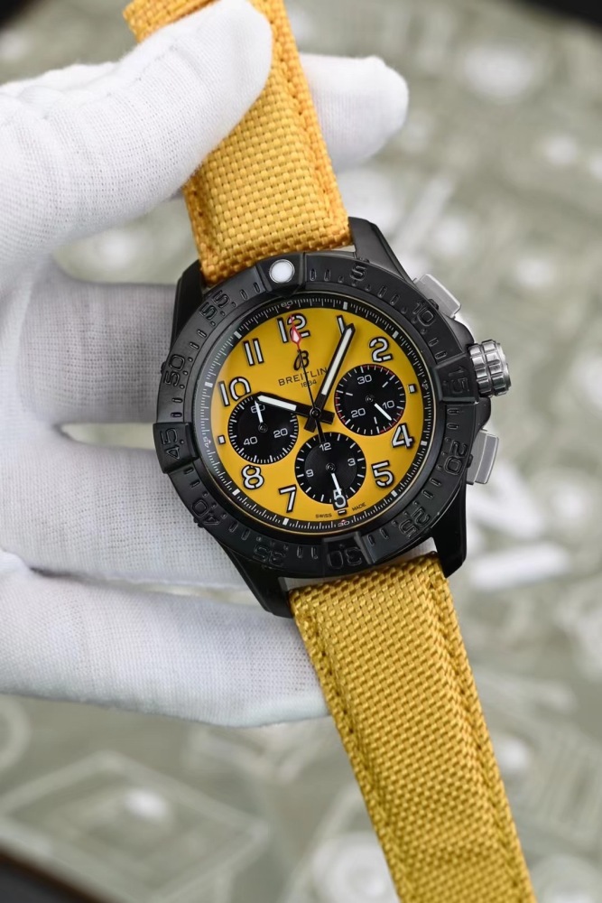 Men's Quartz Watch Chronograph 904L Stainless Steel 45mm- BR 196