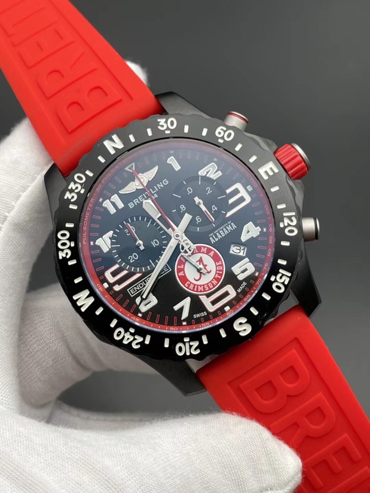 Men's Quartz Watch Chronograph 904L Stainless Steel 46mm- BR 174