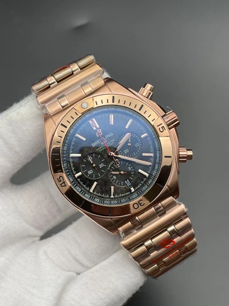 Men's Quartz Watch Chronograph 904L Stainless Steel 46mm- BR 179