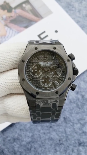 Men's Quartz Watch Chronograph 904L Stainless Steel 42mm- AP 81