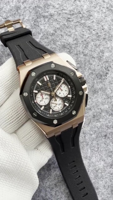 Men's Quartz Watch Chronograph 904L Stainless Steel 44mm- AP 104