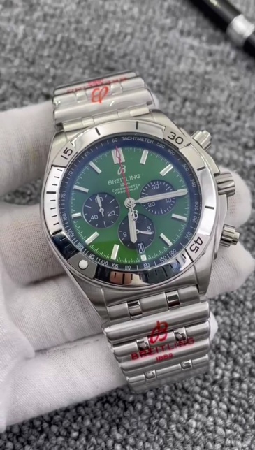 Men's Quartz Watch Chronograph 904L Stainless Steel 46mm- BR 137