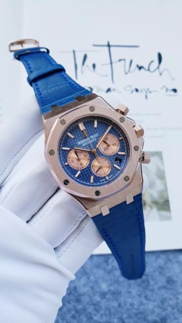 Men's Quartz Watch Chronograph 904L Stainless Steel 42mm- AP 57