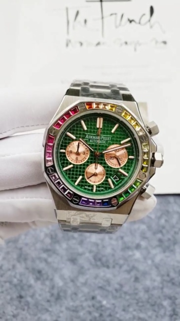 Men's Quartz Watch Chronograph 904L Stainless Steel 42mm- AP 51