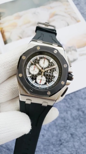 Men's Quartz Watch Chronograph 904L Stainless Steel 44mm- AP 74
