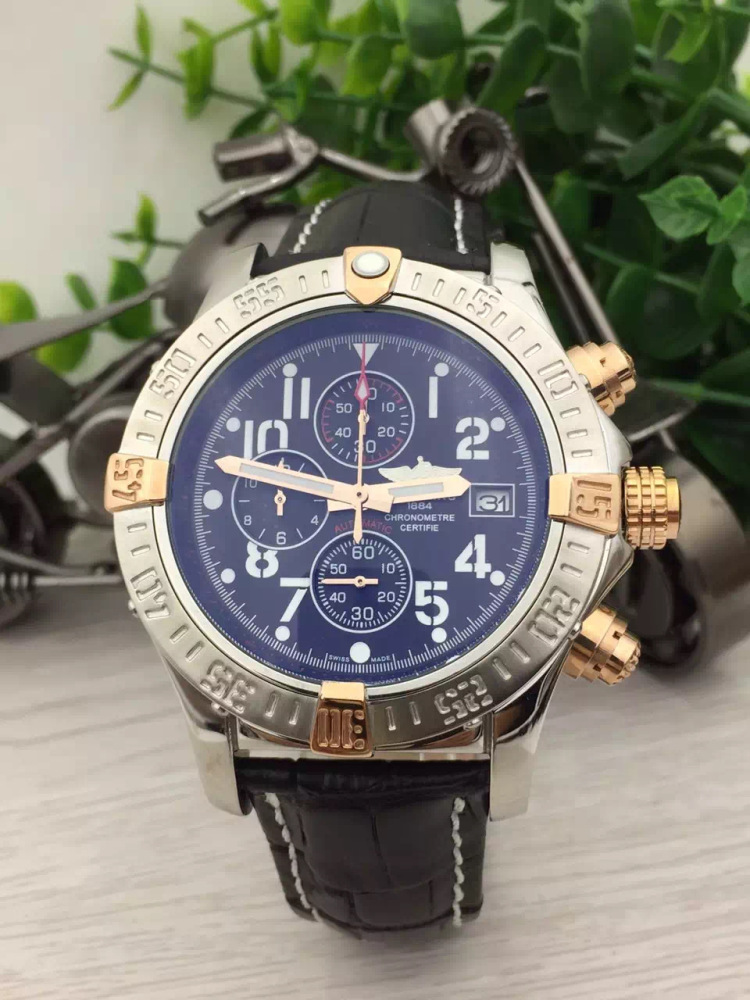 Men's Quartz Watch Chronograph 904L Stainless Steel 46mm- BR 148