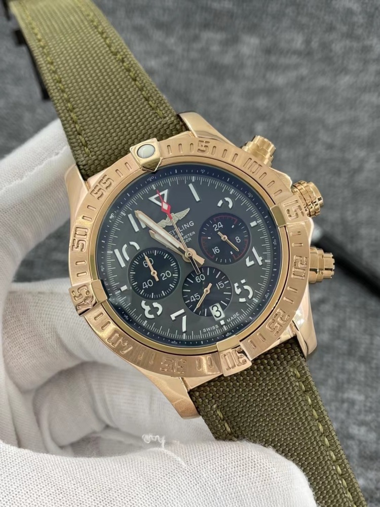 Men's Quartz Watch Chronograph 904L Stainless Steel 46mm- BR 130