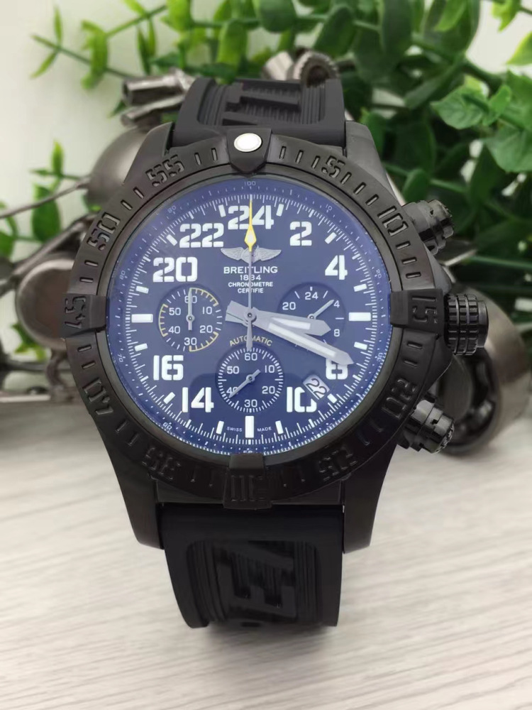 Men's Quartz Watch Chronograph 904L Stainless Steel 46mm- BR 143
