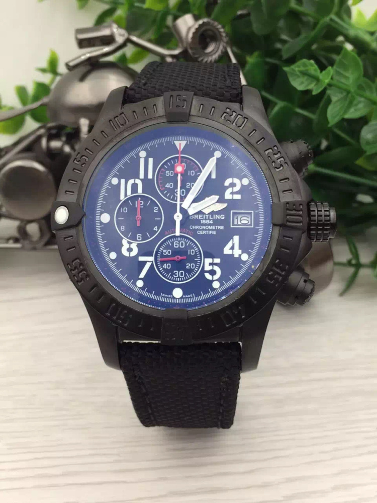 Men's Quartz Watch Chronograph 904L Stainless Steel 46mm- BR 144