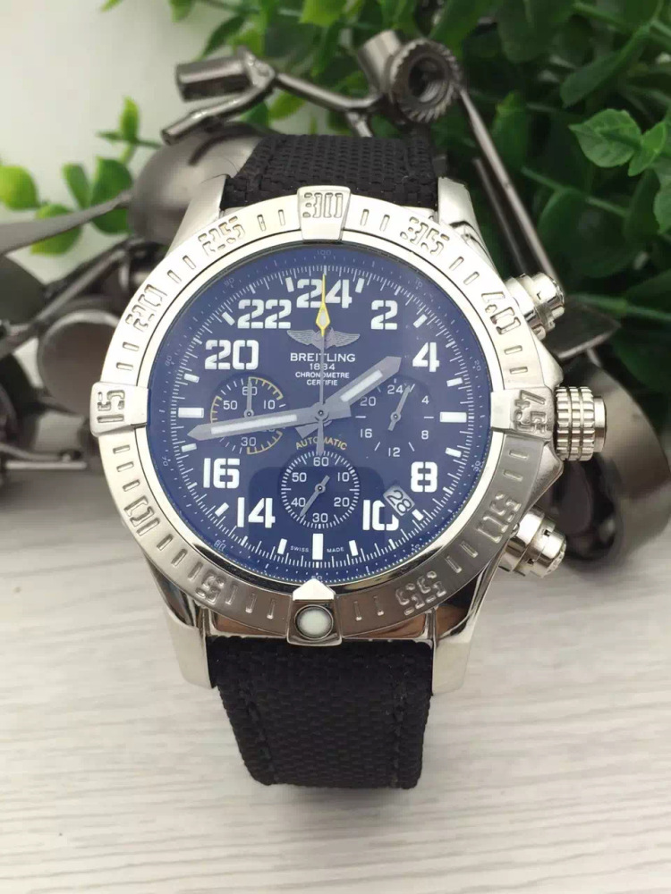 Men's Quartz Watch Chronograph 904L Stainless Steel 46mm- BR 146