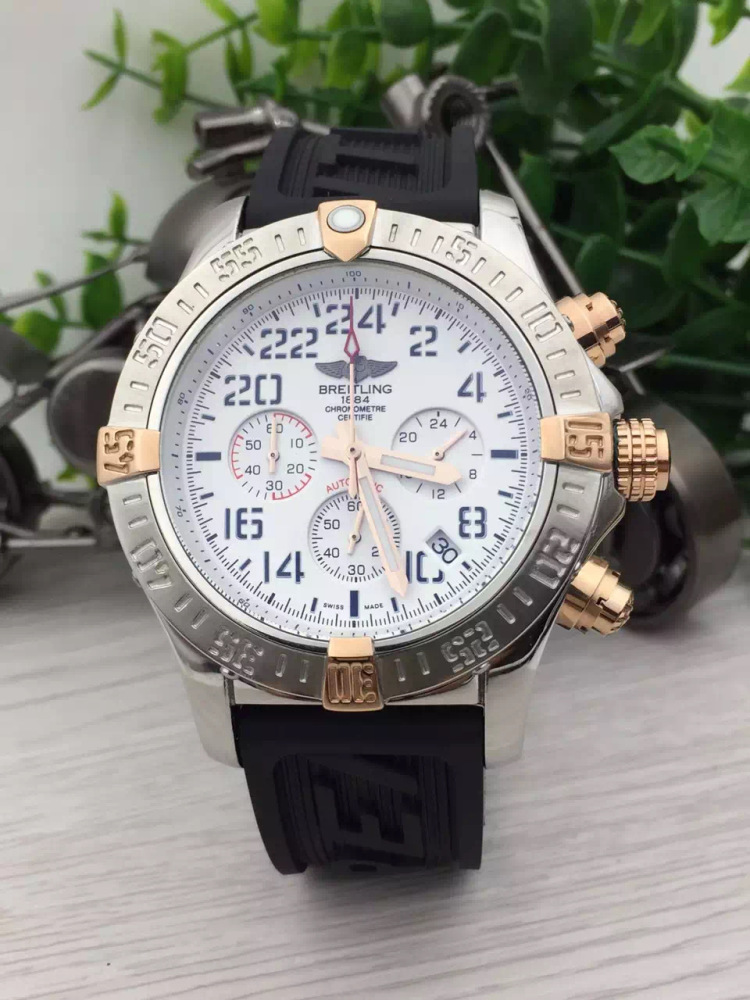Men's Quartz Watch Chronograph 904L Stainless Steel 46mm- BR 147