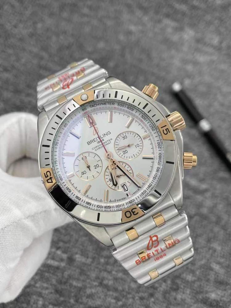 Men's Quartz Watch Chronograph 904L Stainless Steel 46mm- BR 138