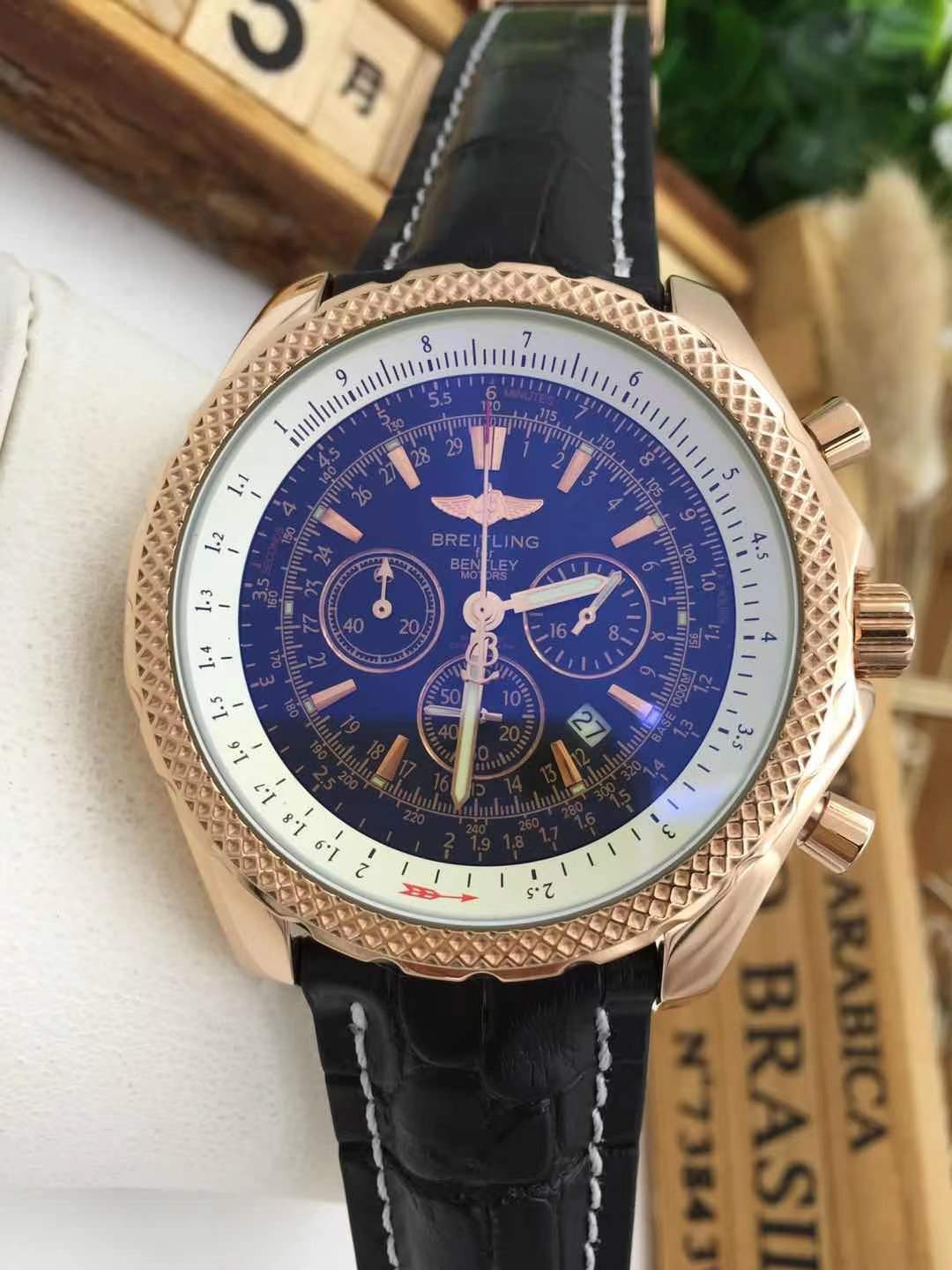Men's Quartz Watch Chronograph 904L Stainless Steel 46mm- BR 125