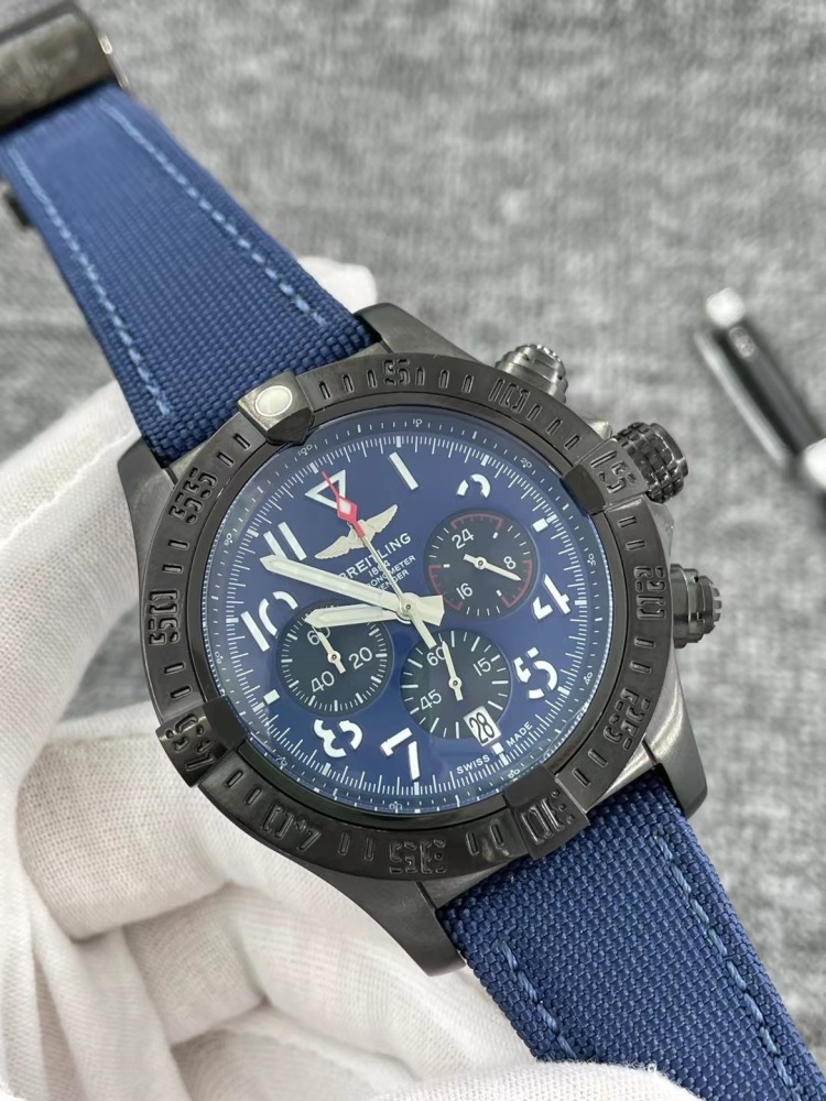 Men's Quartz Watch Chronograph 904L Stainless Steel 46mm- BR 128