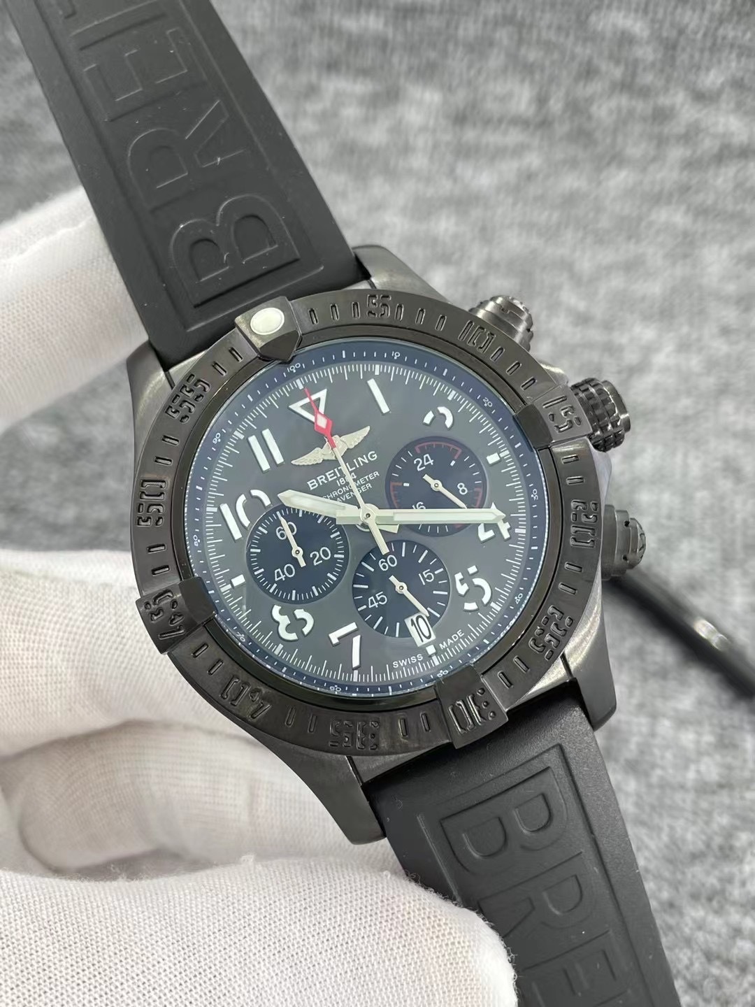 Men's Quartz Watch Chronograph 904L Stainless Steel 46mm- BR 129