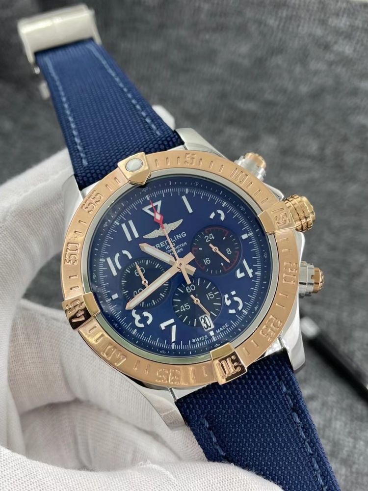 Men's Quartz Watch Chronograph 904L Stainless Steel 46mm- BR 130