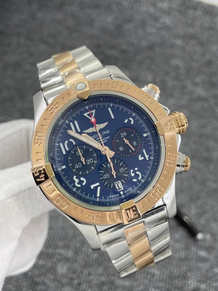 Men's Quartz Watch Chronograph 904L Stainless Steel 46mm- BR 132