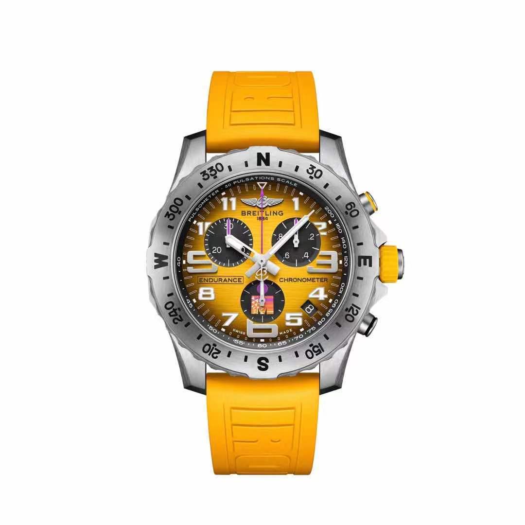 Men's Quartz Watch Chronograph 904L Stainless Steel 46mm- BR 134