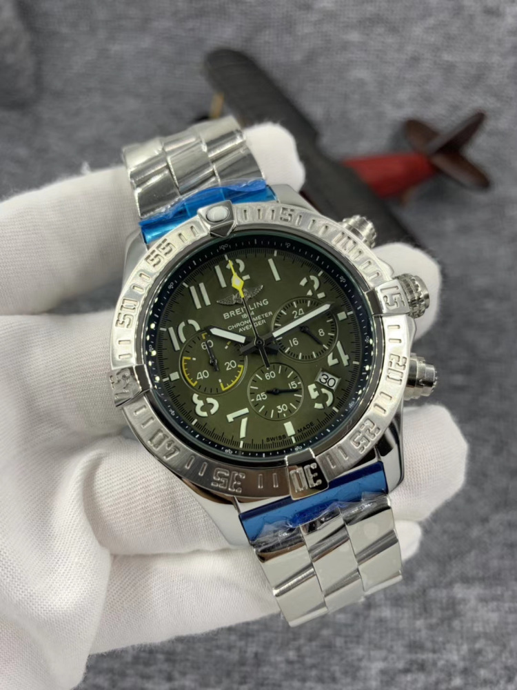 Men's Quartz Watch Chronograph 904L Stainless Steel 46mm- BR 119