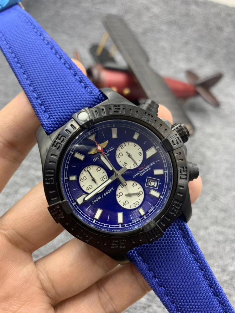 Men's Quartz Watch Chronograph 904L Stainless Steel 46mm- BR 120