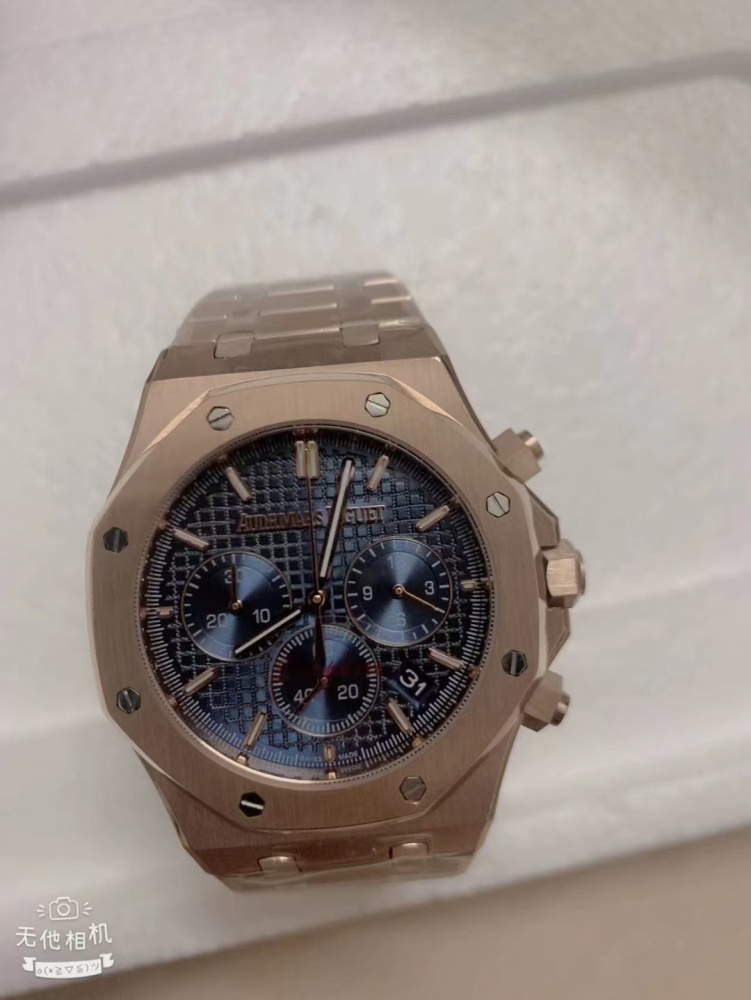 Men's Quartz Watch Chronograph 904L Stainless Steel 42mm- AP 61