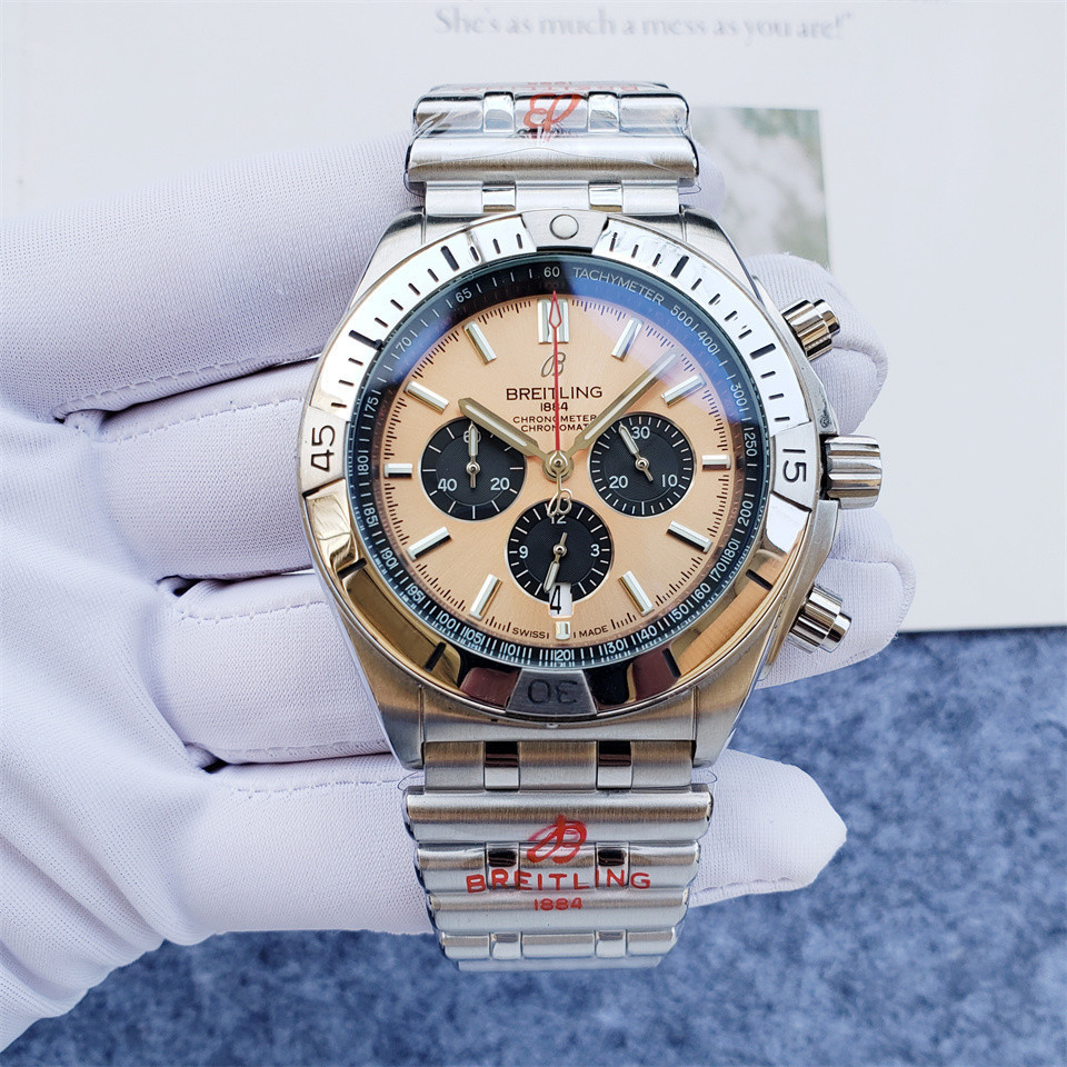 Men's Quartz Watch Chronograph 904L Stainless Steel 46mm- BR 139