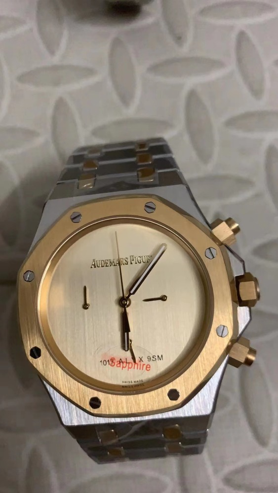 Men's Quartz Watch Chronograph 904L Stainless Steel 42mm- AP 89