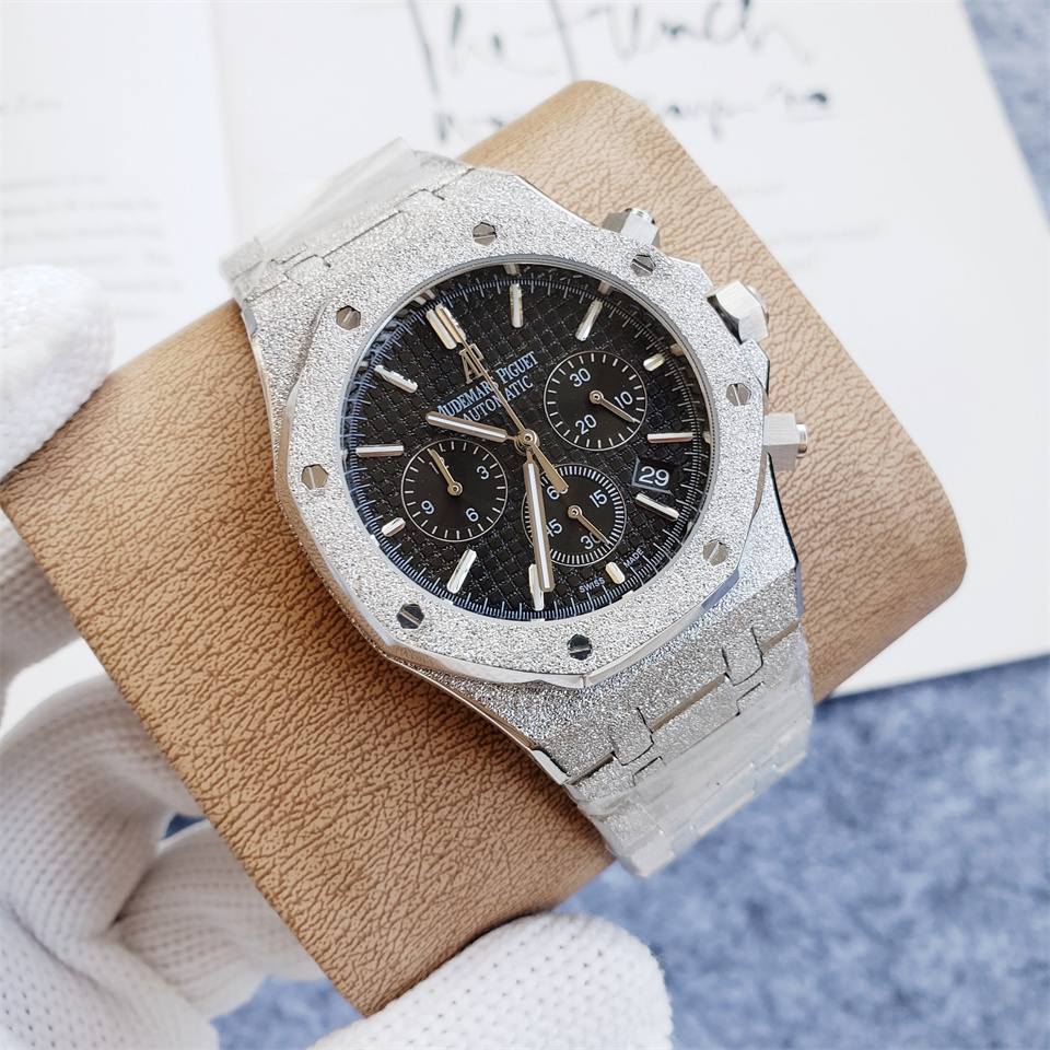Men's Quartz Watch Chronograph 904L Stainless Steel 42mm- AP 71