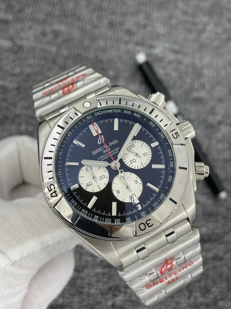 Men's Quartz Watch Chronograph 904L Stainless Steel 46mm- BR 137
