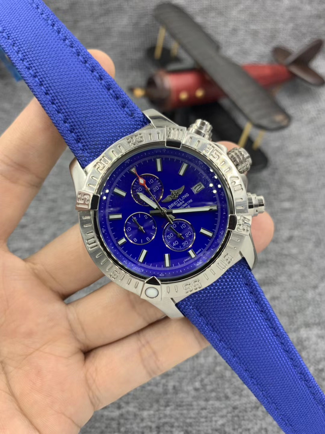 Men's Quartz Watch Chronograph 904L Stainless Steel 46mm- BR 120