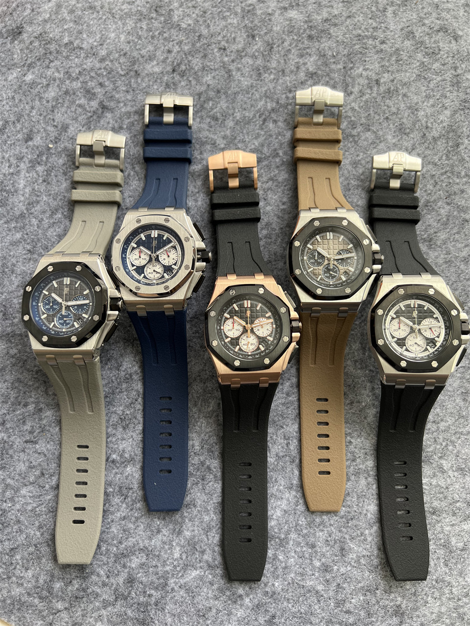 Men's Quartz Watch Chronograph 904L Stainless Steel 44mm- AP 104