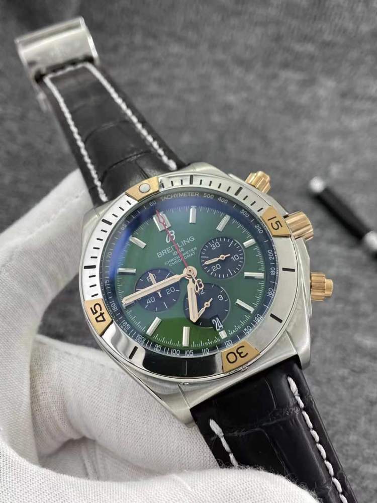 Men's Quartz Watch Chronograph 904L Stainless Steel 46mm- BR 138