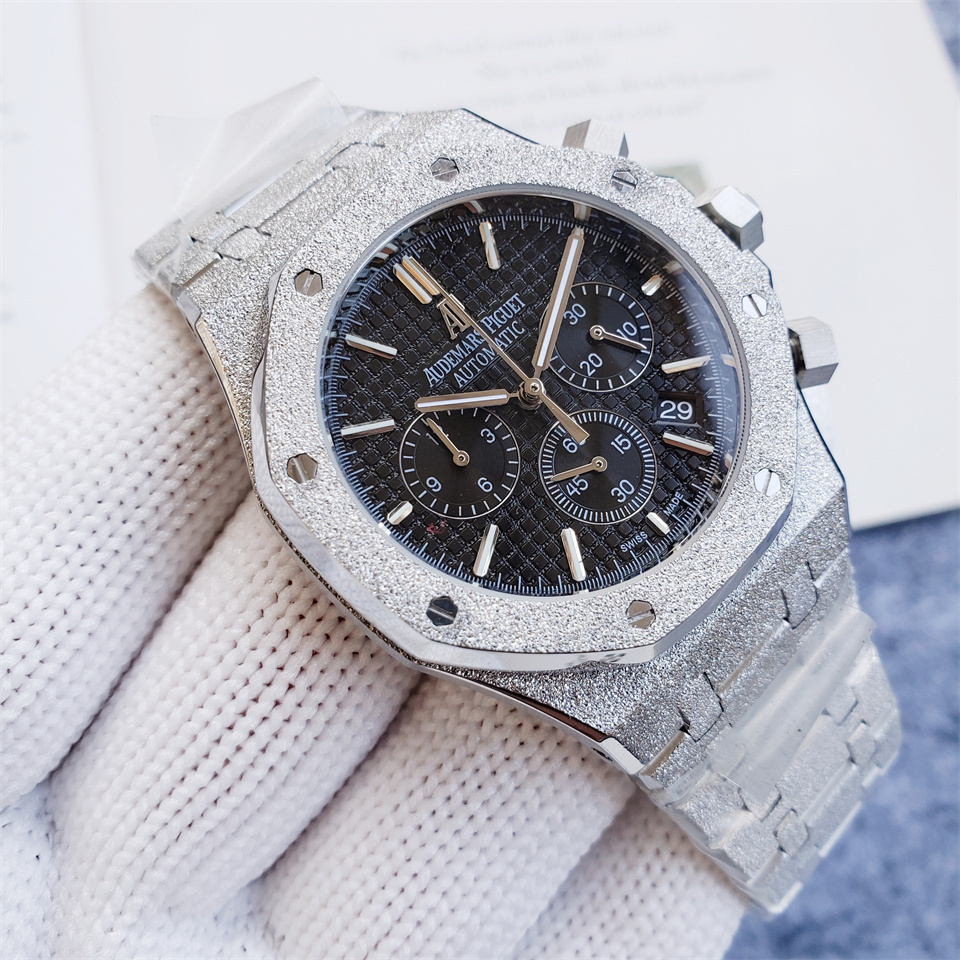 Men's Quartz Watch Chronograph 904L Stainless Steel 42mm- AP 71