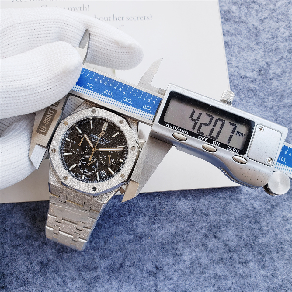 Men's Quartz Watch Chronograph 904L Stainless Steel 42mm- AP 71