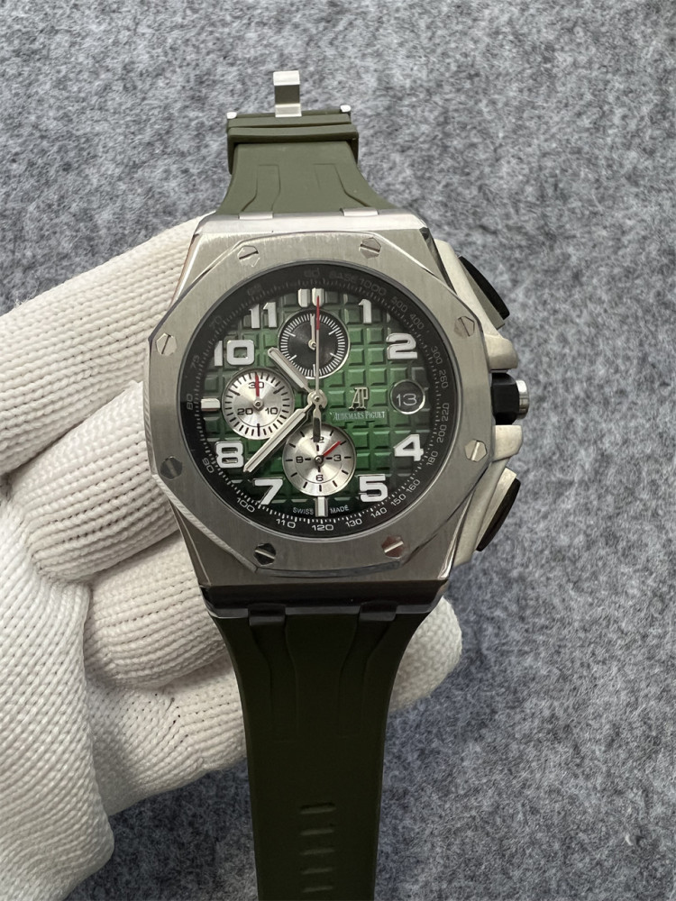 Men's Quartz Watch Chronograph 904L Stainless Steel 44mm- AP 99