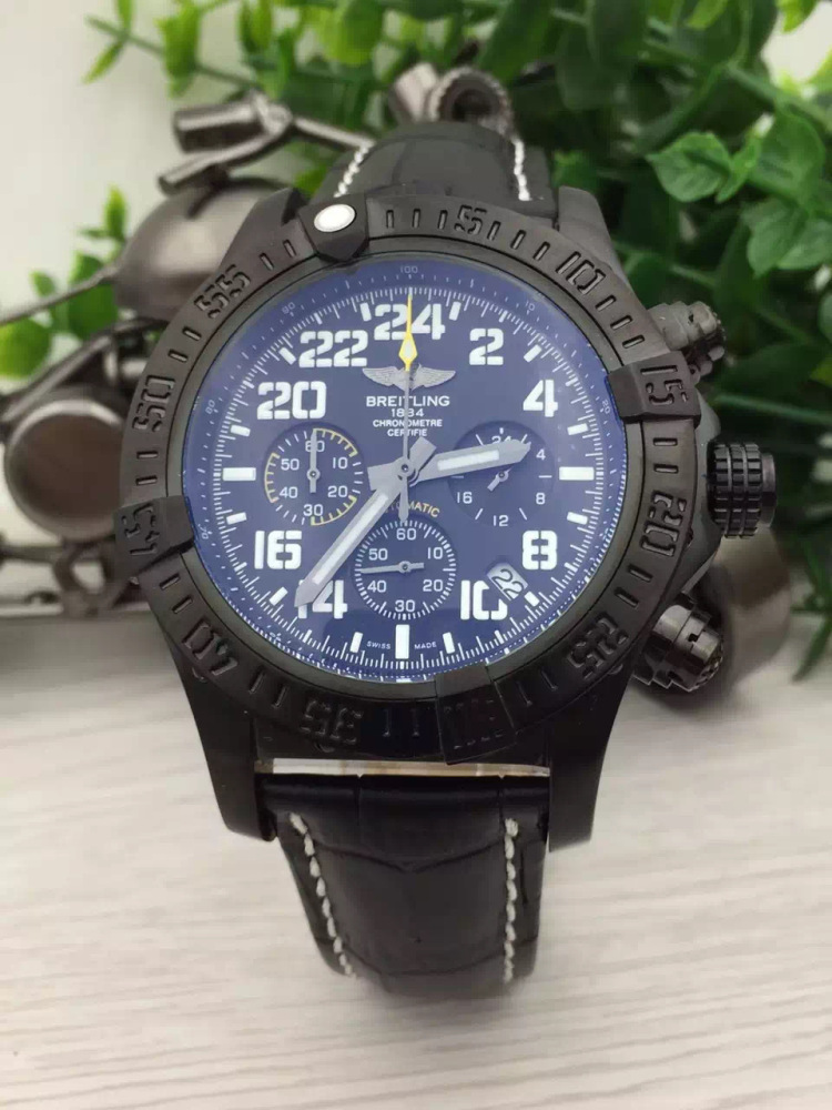 Men's Quartz Watch Chronograph 904L Stainless Steel 46mm- BR 143
