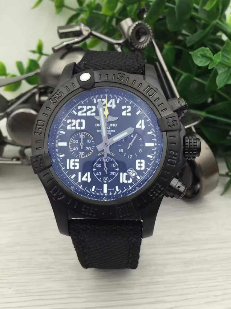 Men's Quartz Watch Chronograph 904L Stainless Steel 46mm- BR 144